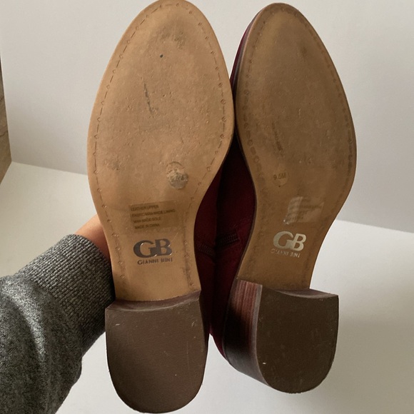 Gianni Bini Wand-Erer Leather Upper Cherrywood Boot Size 9.5 - Picture 9 of 11